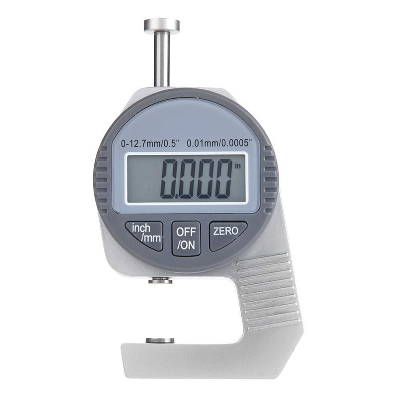 Digital Thickness Flat, LCD Readout Percentile 0 12.7mm 0.5, Test & Measurement .01mm .0005 Measure Meter Paper Metal Display Percentage Measuring