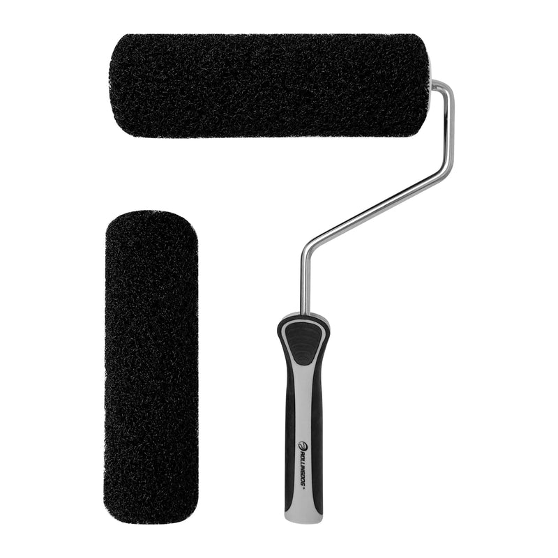 ROLLINGDOG 9" Drywall Compound Roller 2pcs roller sleeves with roller frame(pack of 3)