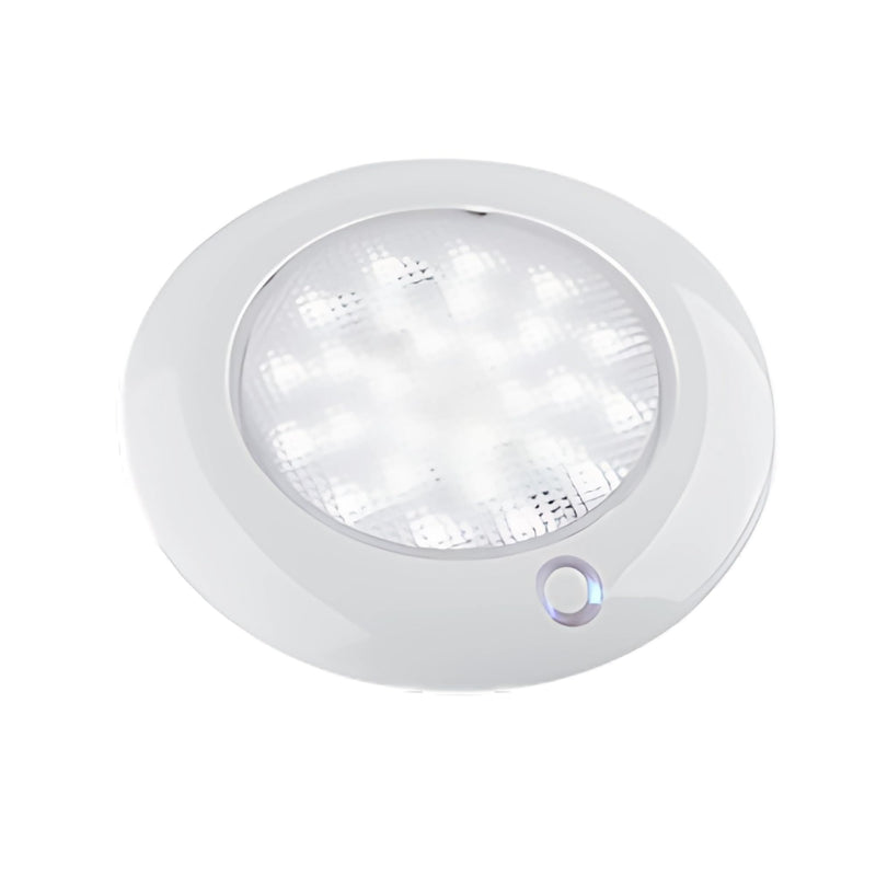 SEAFLO 4” Round Boat/RV Interior Ceiling LED Dome Light - 10-30V, 4W, Bright White Light (5500-6300K) with Blue Nightlight Function, Touch Button, for Cabin, CE & RoHS Certified- 4 Year Warranty! Bright White (5500–6300K)