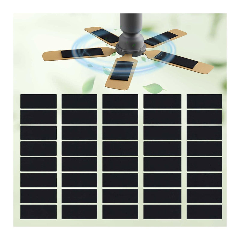 40 Pack Ceiling Fan Filters for Blades, Activated Carbon Fan Filter Pads Rectangle 40 Count