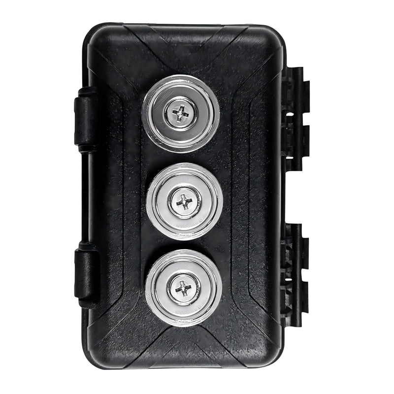 Upgraded Magnetic Key Holder Under Car, Hide a Key Outside Waterproof Magnetic Key Box for Under Car Large Hide Box Magnetic Storage Box, Black 3 Strong Magnets