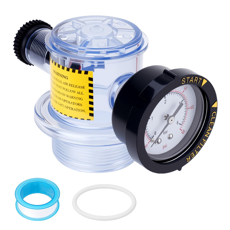 273564Z Manual Air Relief Assembly Clear Body Compatible with Pentair Triton II, Triton C, Triton C-3, TR100C, TR140C, and CLR Pool Spa Sand Filters
