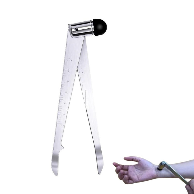 Portable Reflex Hammer with Built-in Measuring Ruler Rubber Tips Mallet Neuro Hammer Stainless Steel Neurological Tromner Hammers for Deep Tendon Reflex Testing Plantar Reflex Exam