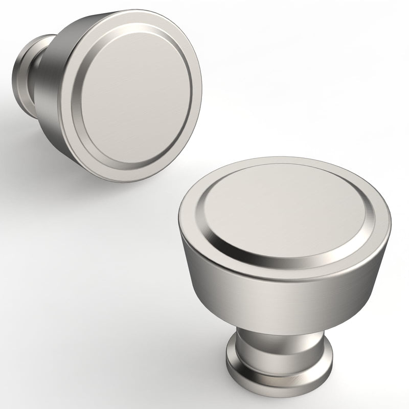 10 Pack Brushed Satin Nickel Cabinet Pulls 1.2 Inch(30mm) Kitchen Cabinet Handles Cabinet Hardware for Drawer Pulls Single Hole Knob 10