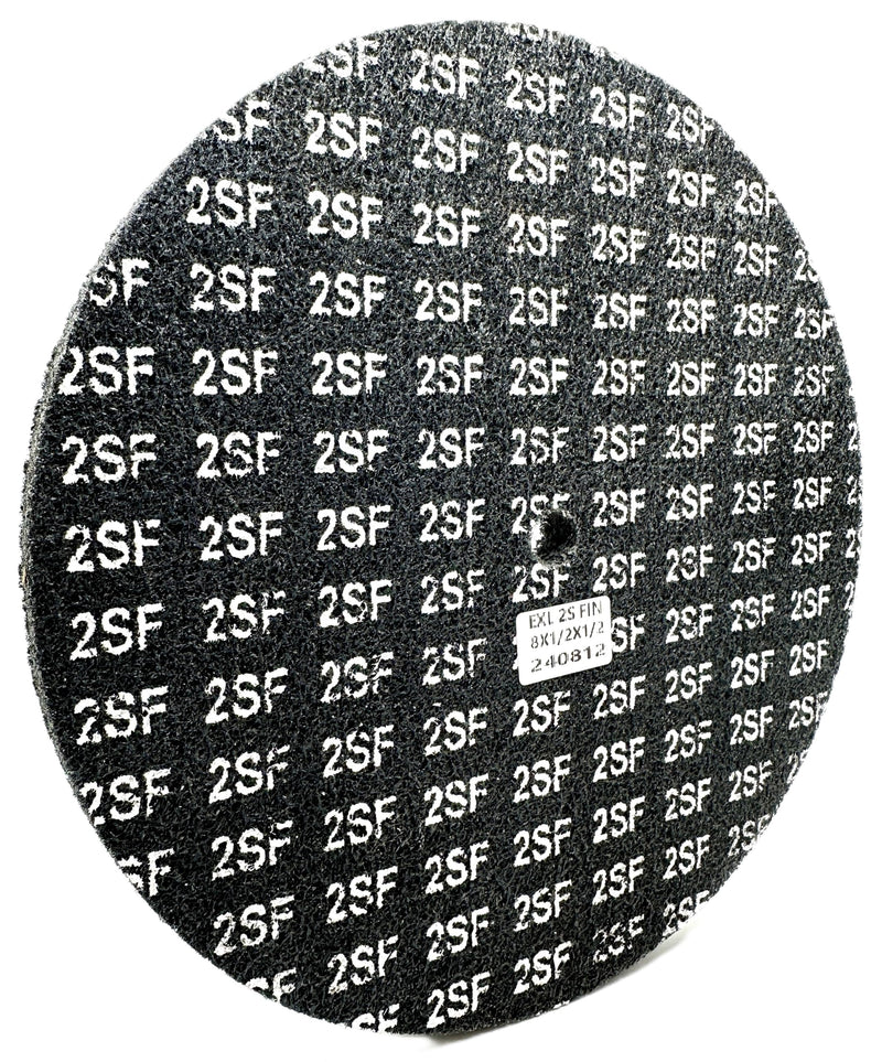 EXL Unitized Wheel, Silicon Carbide, 8" Diameter x 1/2" Wide x 1/2" Arbor, 2S Fine | 15844 | (Pack of 1) 8" x 1/2" x 1/2"