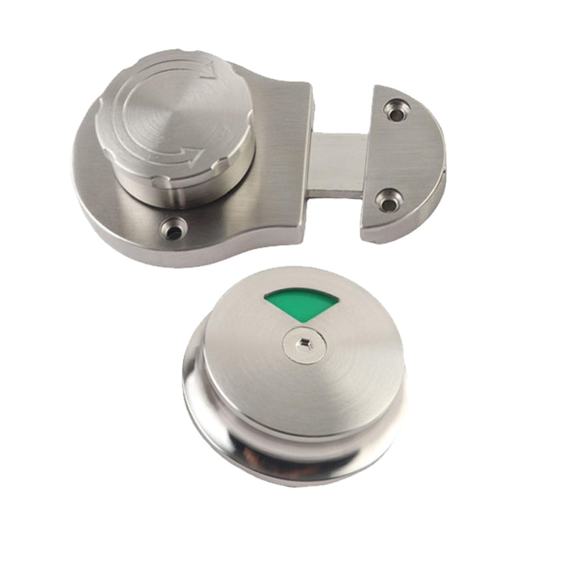 Stainless Steel Toilet Door Lock，Bathroom Door Bolt Indicator Vacant/Occupied Keyless Door Latch Vacant Engaged for Toilet Restroom Bathroom Door Lock Indicator（Silver ）