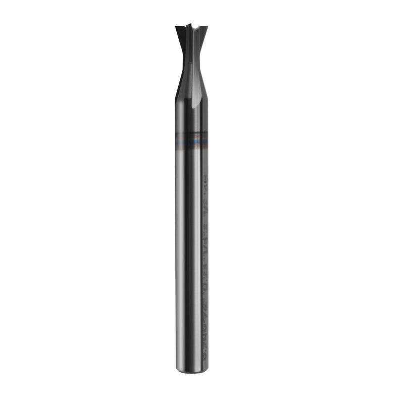 1/4" Carbide Square Nose End Mills, 4 Flute Solid End Mill Bits, Dovetail Cutter, AlTiN Coated Milling Cutters for DIYers and Professionals, 74 Degree 1/4in