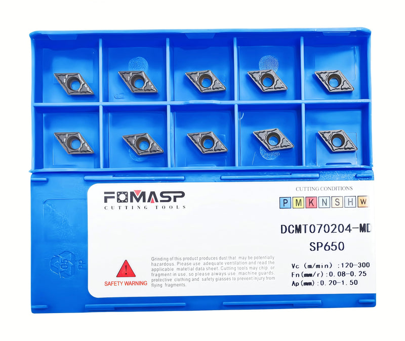 DCMT21.51/DCMT070204-MD CNC Carbide Turning Inserts for Semi-Finishing Steel Cutting,10 PCS. DCMT070204-MD