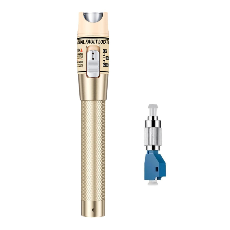 Visual Fault Locator,80-100KM Fiber Optic Tester Kit - Include Single Mode 9/125um FC Male to LC Female Adapter, VFL for Fiber Network Cable Test HT-80
