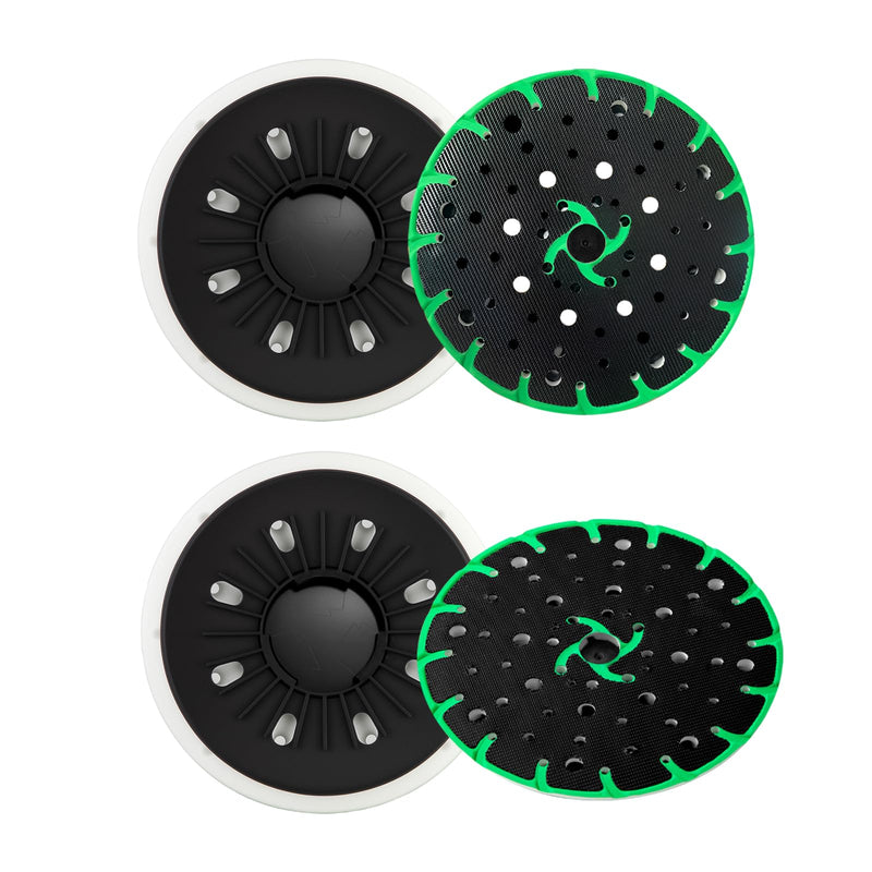 202461 Soft Sanding Pad + 202463 Hard Sanding Pad Compatible with Festool RO 150 FEQ Sander, 6 Inch Back-up Sanding Discs (2-Pack) 2 202461 +202463