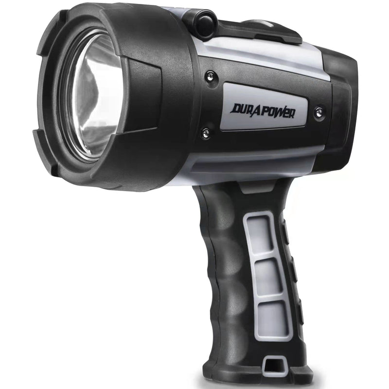 Durapower Rechargeable Spotlight, IP68 Waterproof Super Bright Handheld Spotlight, High Lumen LED Portable Spot Flashlight for Marine Boat Hunting Camping