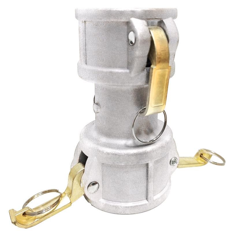 Camlock Fitting Type DD, 2" x 2" Cam Lock with Gasket Seal, Cam and Groove Spool Coupler for Hydraulic Oil Refrigeration Oil Water (2" Female x 2" Female) 2" Female x 2" Female