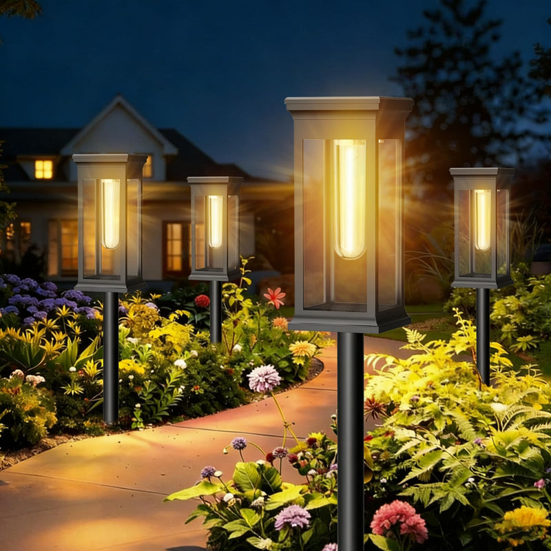 Solar Pathway Lights Outdoor Waterproof – 8 Pack Bright Solar Powered Garden Lights with Auto On/Off, IP65 LED Landscape Lighting for Walkway Patio Lawn Yard Decor