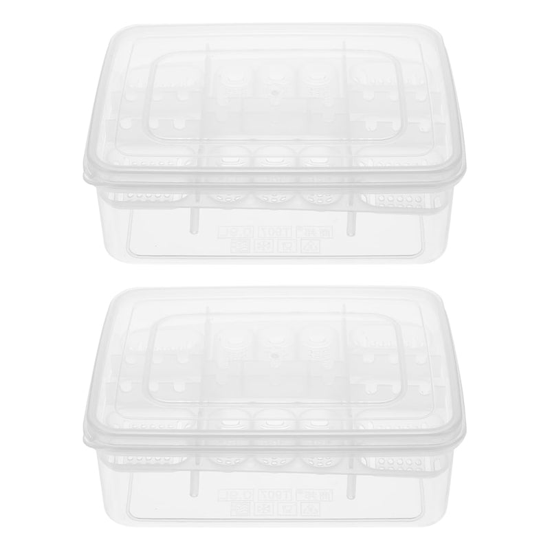 Reptile Egg Incubator Tray 16 Compartments Transparent Hatchery Box for Tortoise Lizard Snake Breeding 6.57 X 4.84 X 2.36 in 2-Pack