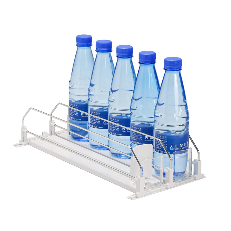 Upgraded Drink Organizer for Fridge，Soda Can Dispenser for Refrigerator，Automatic Self-Pushing Drink Pusher，Space-Saving Fridge Storage，Holds up to 10-15 Cans, 2 Row 2row