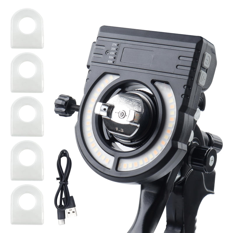 YUZES Paint Gun Light, 500-Lumen Spray Gun Light Attachment, 2700K-6500K Black