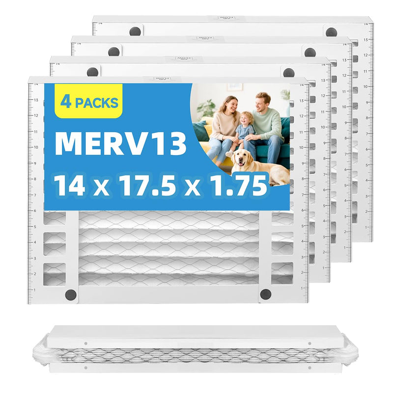 DR90 14 x 17.5 x1.75 Dehumidifier Filter MERV 13 Compatible with DR90 DR120#50070171-002 and Santa Fe Advance90 Advance100 Advance120 Advance2#4037722-01 4 Packs 4-pack of 14x17x1.75 Filter