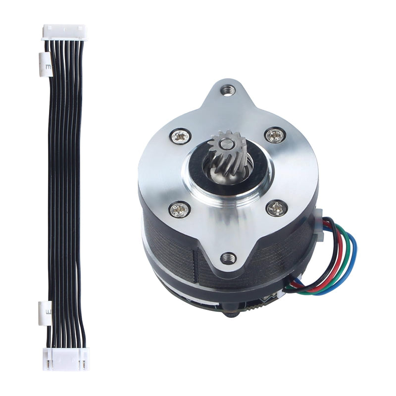 FYSETC 3D Printer Accessories for K2 Plus: Original Extruder Motor 35mm Round Pancake Stepper E-axis with 12 Teeth Shaft Gear Drive Board Connected Cable for K2 Pro FDM Printing Project