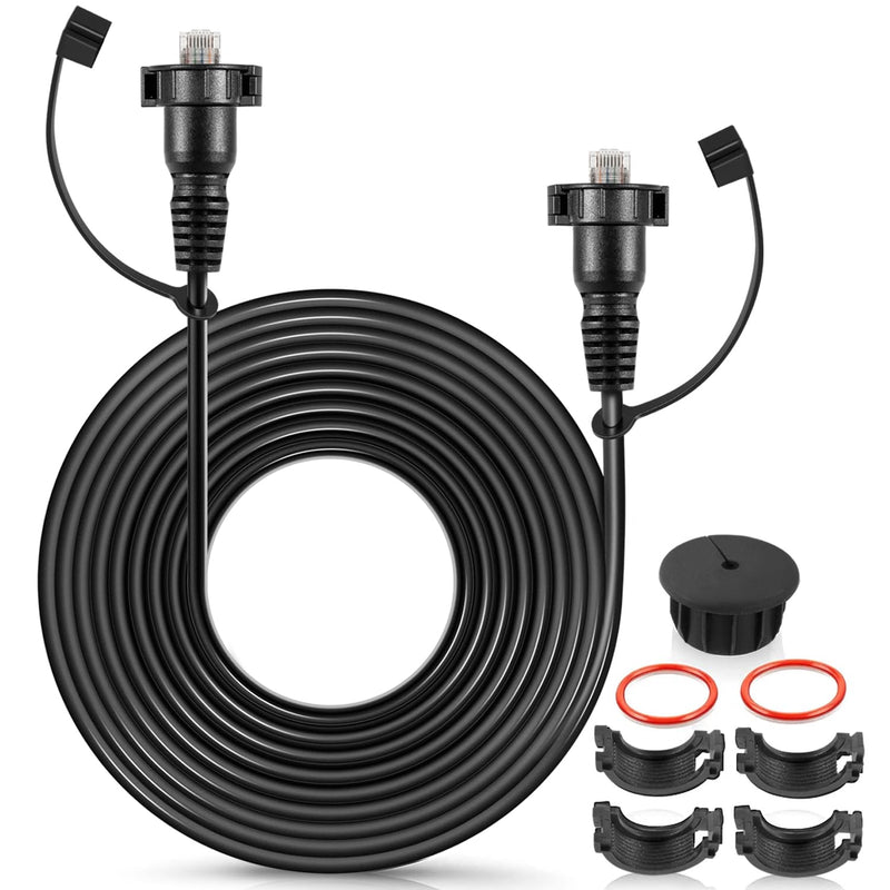 30 Foot Marine Network Cable for Garmin GPSMAP, Fish Finder, Radar, GMR, GMS 10 - RJ45 Male to Male Ethernet Cable for Garmin Navigation,ECHOMAP UHD/Ultra,GCV,GSD, 30FT Trolling Motor Extension Cable