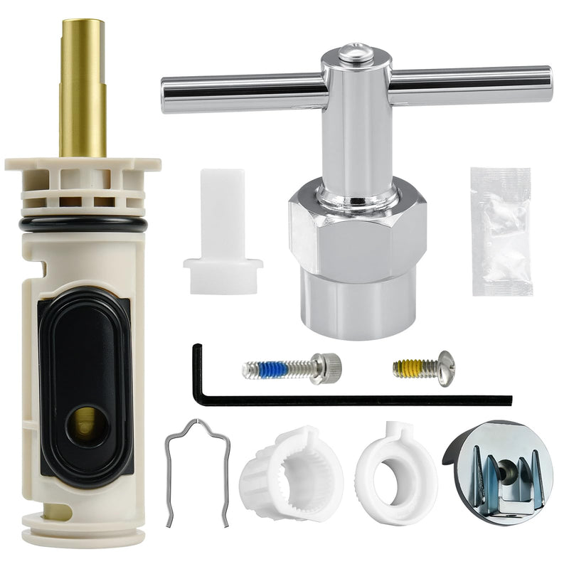 1222 Cartridge Kit Compatible with Moen Posi Temp Valve Tub Shower Faucet Single Handle, Incloud 104421 Cartridge Puller remaoval Tool and Handle Adapter Kit 116653 cartridge+removal tool+adapter