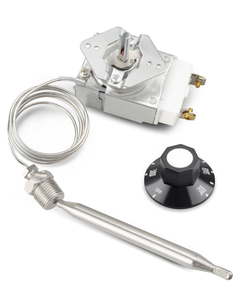 RX-2-24 Thermostat for Deep Fryer Fit for ADCRAFT, for Gas Fryer Adcraft Atosa 301030004 Robertshaw 5300-402, with 3/8" Mpt Stuff Box 200-400F