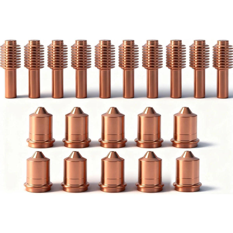 20PK Plasma Electrode 52574 Nozzle 51206.11 70A For Razorweld Razor X45 Vipercut 30 Plasma cutting Replacement TECMO X45/HYP45/UPM105/TH70/TM70 Torch 51206.11 + 52574 20PK