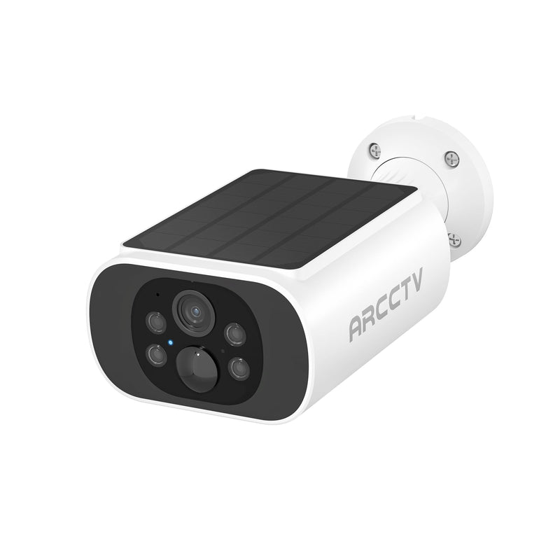 Solar Security Camera Outdoor Wireless, 4MP Battery Powered Home Surveillance Camera with Embedded Solar Panel, PIR Motion Sensor, 2.4G/5G Dual Band WiFi 1 Pack