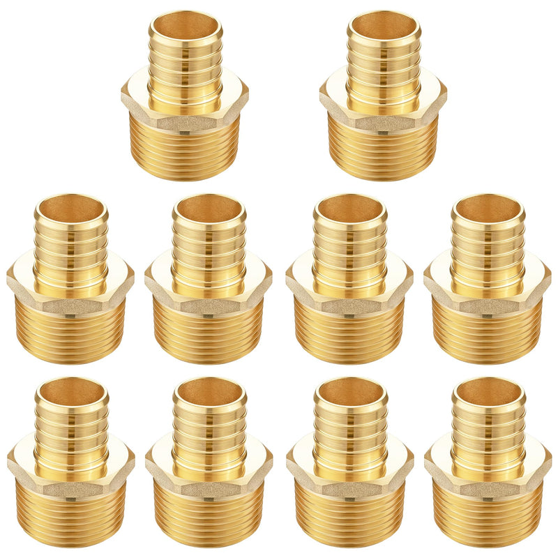 [10 Pieces] Lingmfg 1 inch PEX to 1 inch NPT Male Threaded Adapter 10 1" Male Adapter