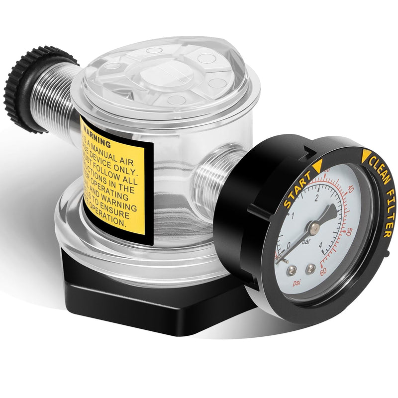 273564Z Manual Air Relief Valve for Triton II & C, TR100C & TR140C Pool Filters - Replacement Air Valve Assembly with Pressure Gauge - Fits DE and Sand Filter Systems