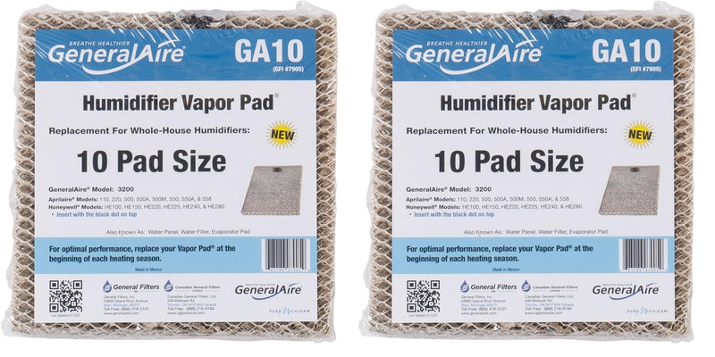 2-PK-Generalaire GA10 Humidifier Vapor Pad For Model 3200 General and Other Brands.-#7905