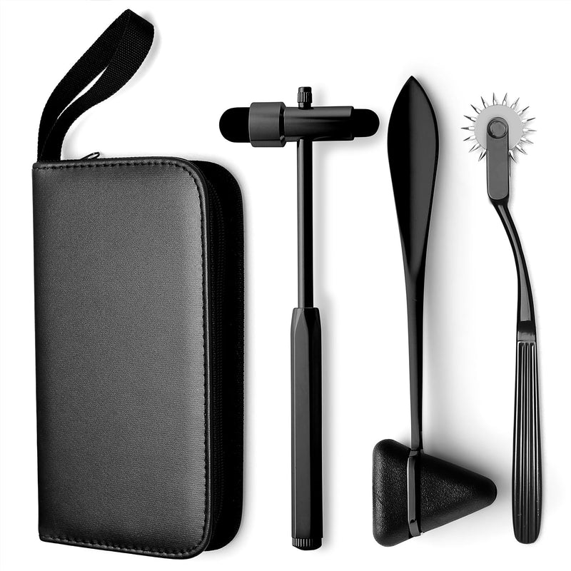 Primacare DH-3694 Reflex Hammer Set – 3-Piece Neurological Diagnostic Kit with Neuro Buck Hammer, Taylor Reflex Hammer, Wartenberg Wheel & Carrying Case Included