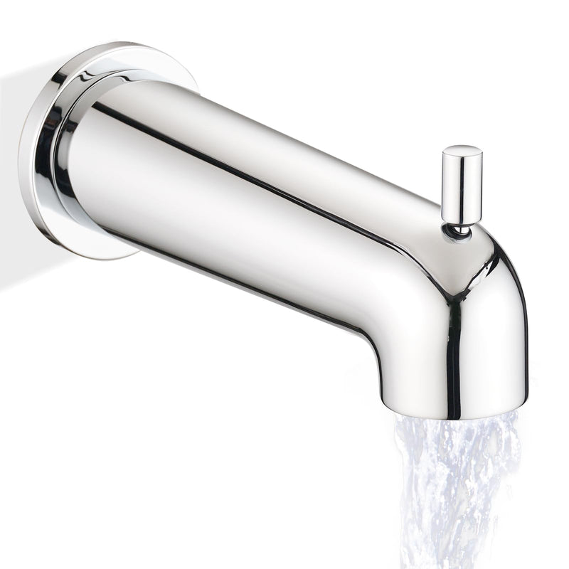 7 Inch Slip on Bathtub Spout with Diverter, Compatible with Moen 3839/3853,Extra Long Diverter Tub Spout Fits 1/2" Copper Tube(5/8" Diameter),Chrome Chrome