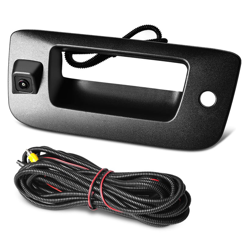 Rear Tailgate Handle Backup Camera Compatible with 2007-2013 Chevy Silverado/GMC Sierra 1500 2500HD 3500HD Tailgate Reversing View Park Assist Camera Replaces 22755304 180°Wide Angle Fit for 2007-2013 Chevy Silverado GMC Sierra