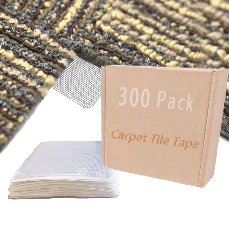 Carpet Tile Tape, Carpet Square adhesives, 4" x 4"Carpet Tile Adhesive Tabs 300 Tabs