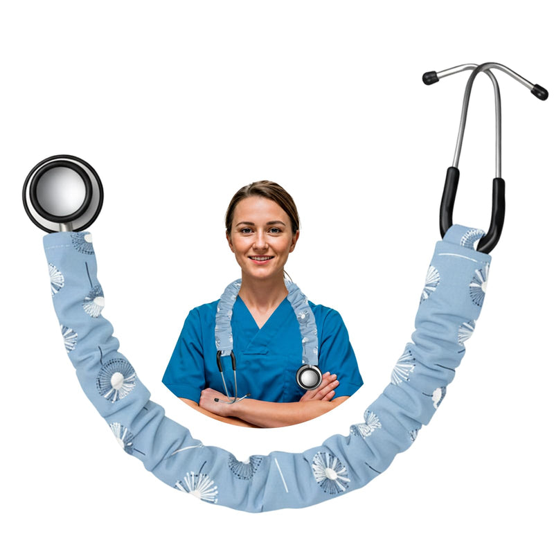 2 PCS Dandelion Floral Stethoscope Covers, Decorative Protective Sleeves, 28" Long, Scratch & Abrasion Protection for Home and Clinic Use