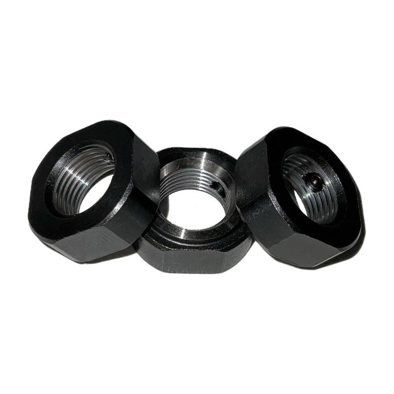DN12 Lock Nut for Roller Screw，5Pack M12 x 1.5 Hex Nut, 42CrMo Steel, 6H Precision, Phosphated and Lubricated Anti Backlash, Copper Setscrew Included 5