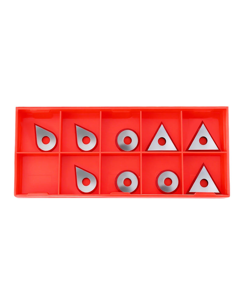 Carbide Paint Scraper Blades, 3Pcs Round, Triangular and Drop Shaped Blades