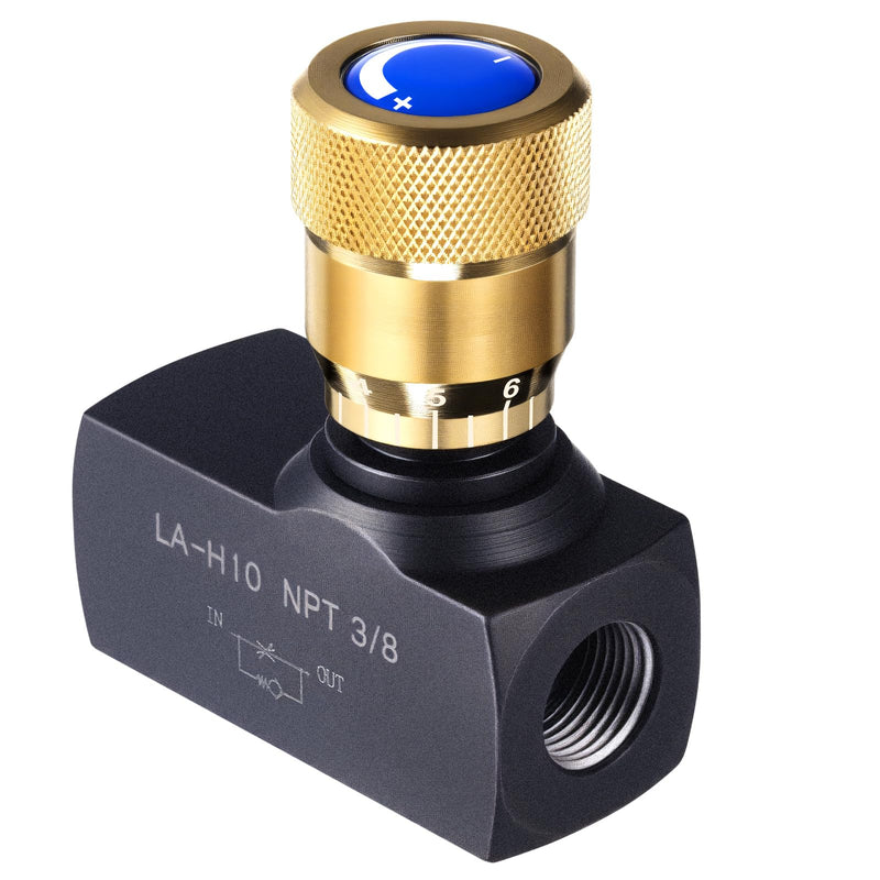Pelopy 3/8 Inch Npt Ports Hydraulic Flow Control Needle Valve Single Direction Carbon Steel Hydraulic 1