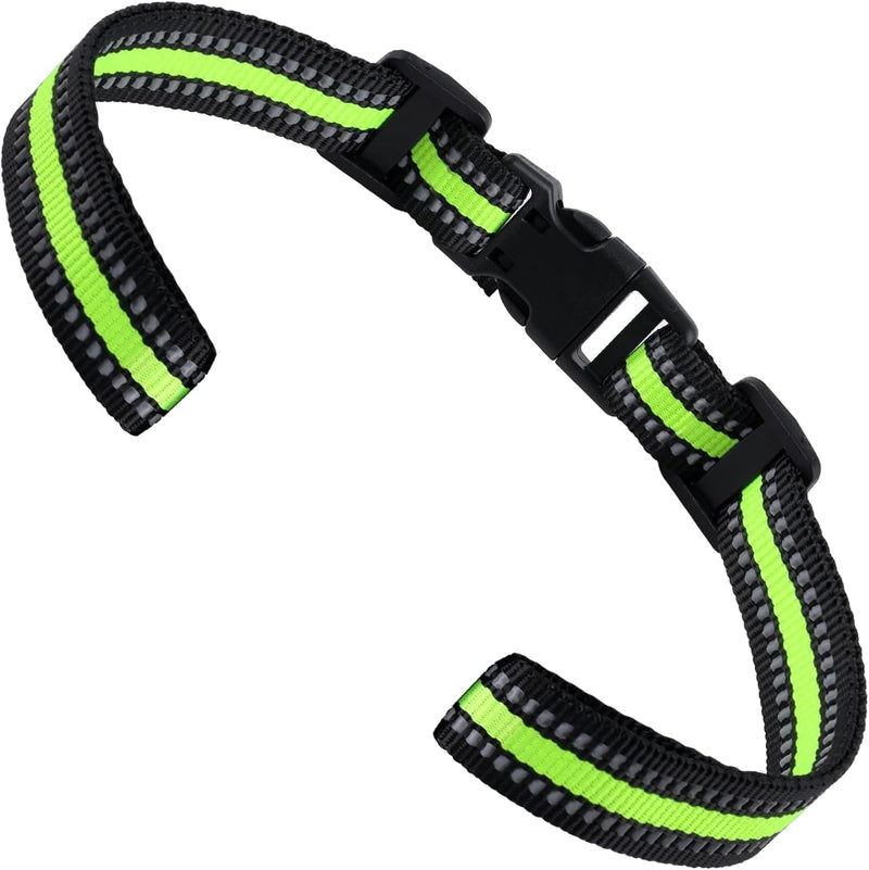 Replacement Strap for Electric Dog Fence Collars - Nylon Adjustable 1.0" Collar Band with Quick Release Buckle, Fits Most GPS Containment Systems (Medium Dogs, White)