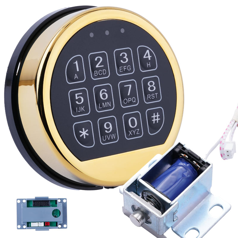 Electronic Safe Lock Replacement Keypad with Solenoid, with Programmable Electronic Keypad, Lock Fits High Security Safe Box and Security Cabinet