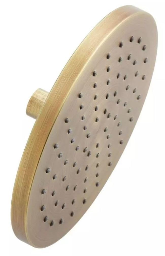 Signature Hardware 948948-25 Modern 2.5 GPM Round Rainfall Shower Head - Aged Brass