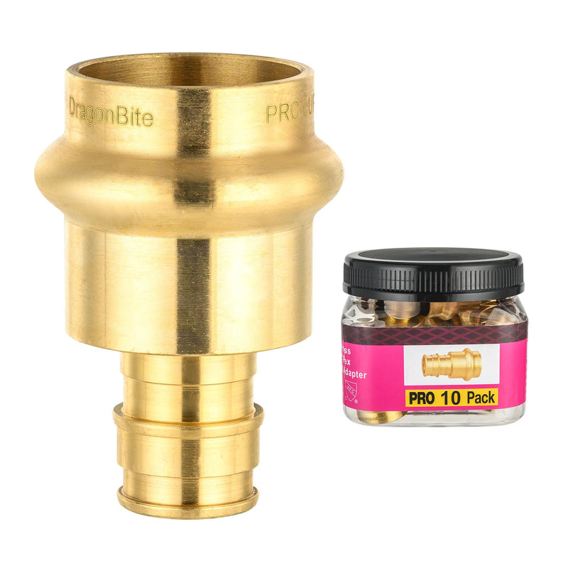 10PC Bottled HeSun 3/4" Copper Press X 1/2" PEX-A Adapter(PRESS088-10) 3/4" PRESS X 1/2" PEX-A