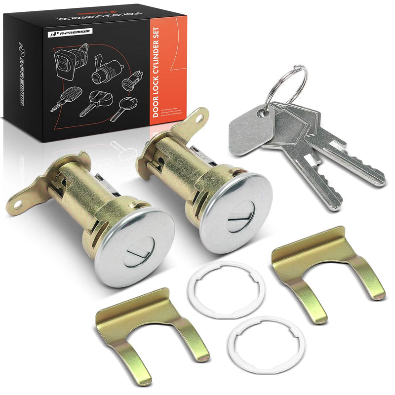 A-Premium Door Lock Cylinder with Keys Compatible with Dodge & Chrysler | for Dodge Charger, Challenger, Dart, Dakota, B200 & Chrysler Town & Country, Laser & Plymouth Turismo 2.2, GTX