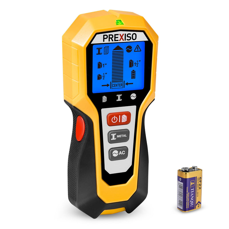 PREXISO Stud Finder Wall Scanner 5-in-1 Wall Stud Finders & Scanners, Stud Finder Tool with LED Indicator for Center Finding, Wood Ac Wire Metal Joist Pipe Stud Detector