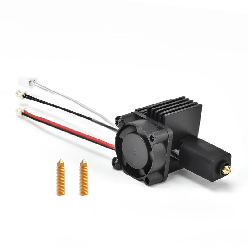 Hotend Kit for Artillery X3, Head Extruder with Heating Block and 2510 Cooling Fan with Extra 2Pcs Brass Nozzle Replacement for Sidewinder X3Pro/Plus