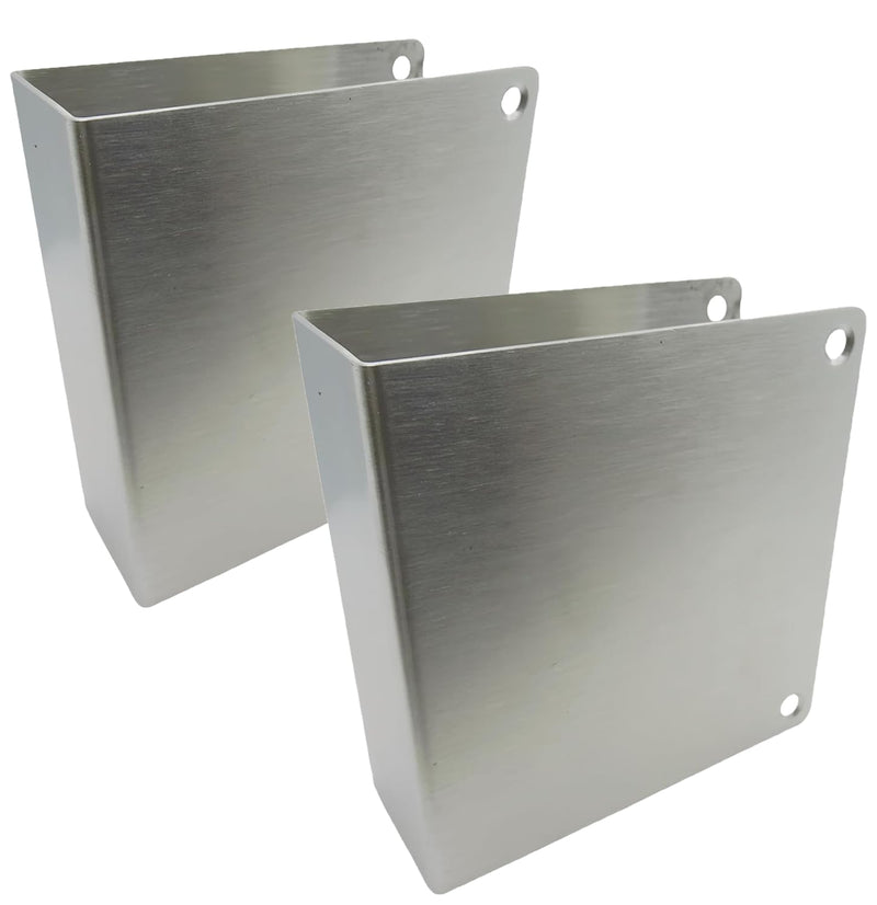 1-3/4" Door Reinforcement Plate MP9492 Stainless Steel Lock Guard Plate – Fits 1-3/4" Thick Doors, Rust-Resistant, Satin Stainless Steel Finish (2 Pack) sliver 2