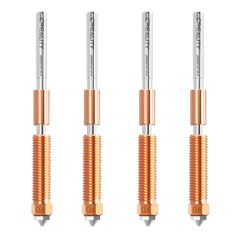 Creality Official K1 SE/K2 SE Nozzle 0.4mm, 4PCS Quick-Swap 3D Printer Nozzle Copper Alloy and Hardened Steel Nozzle with Titanium Alloy Heat Break for K1C, K1, K1 Max, Ender 3 V3 SE, Ender 3 V3 KE 4PCS 0.4mm