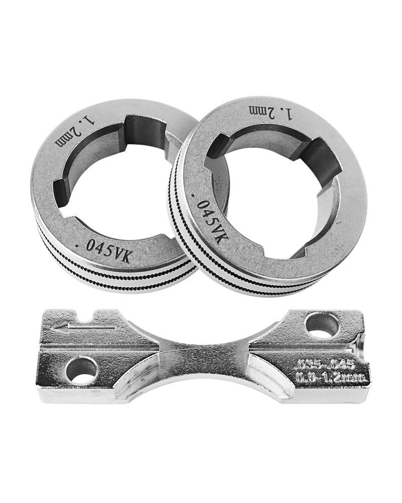 Drive Roll Kit 045" Replaces for KP1696-045C, Fits For Flux Cored, Compatible With Lincoln Power MIG 216, 255XT, 350MP, LN-15, Power feed 25M, LF-72, LN-25 PRO, LN-25 PRO Dual Power (VK-Groove .045) VK-Groove .045