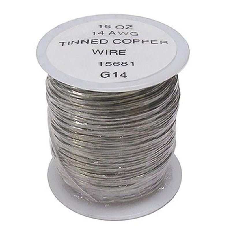 14 Gauge Solderable Tinned Copper Wire 1lb.Spool for Glass Art & Other Crafts