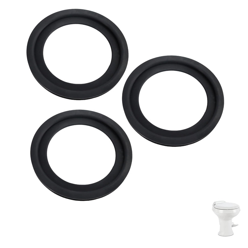 RV Toilet Seal, 385311658 RV Toilet Seal Kit,RV Toilet Seal Replacement for Dometic 300, 310, 320 Series Pedal Flush RV Toilet Parts (Black-3PCS) Black-3PCS